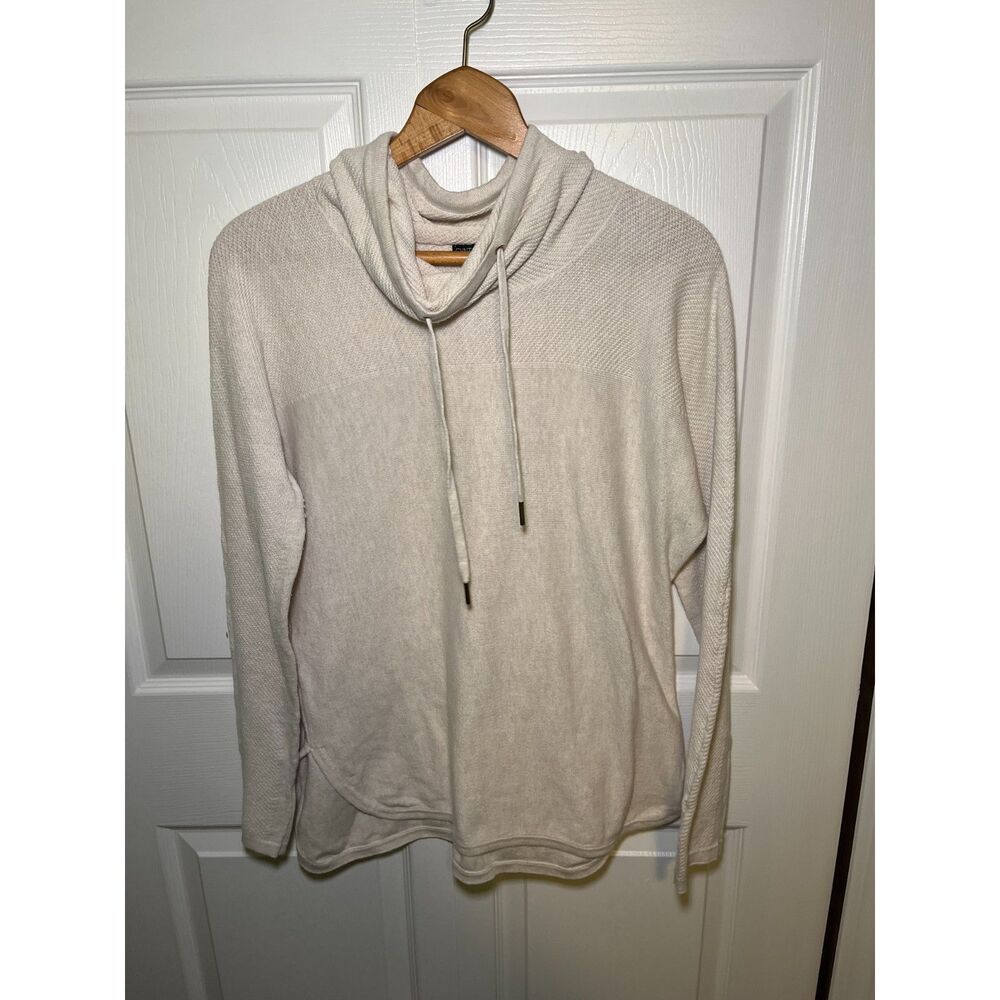 Cynthia Rowley Active Cream Cowl Neck Knit Pullover Sweater Medium